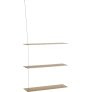 XL Plank 80 cm, Wit Gepigmenteerd Eiken/Staal
