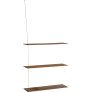 XL Plank 80 cm, Gerookt Eikenhout/Messing