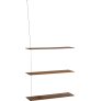 XL Plank 80 cm, Gerookt Eikenhout/Staal