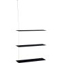 XL Plank 80 cm, Sort Eg/Messing