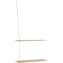 Plank 60 cm, Wit Gepigmenteerd Eiken/Messing