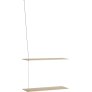 Plank 60 cm, Wit Gepigmenteerd Eiken/Staal