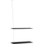 Plank 60 cm, Zwart Eikenhout/Staal