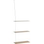 Plank XL 60 cm, Wit Gepigmenteerd Eiken/Staal