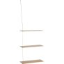 Plank XL 60 cm, Wit Gepigmenteerd Eiken/Messing