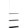 Plank XL 60 cm, Zwart Eikenhout/Staal