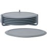 Singles Glasonderzetters incl. Houder, Cool Grey