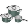 Kookpotten- & Koekenpannenset 3-delig, Groen