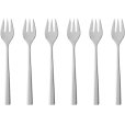 Gebaksvork 6 stuks 15,5 cm, Mat/Helder Staal