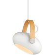 Hanglamp &Oslash;18 cm, Wit/Eikenhout