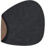 Curve Dubbelzijdige Recycled Leren Placemat 37x44 cm, Cloud Black/Brown