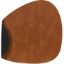 Curve Dubbelzijdige Recycled Leren Placemat 37x44 cm, Bull Cognac/Black