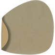 Dubbelzijdige Recycled Leren Placemat 37x44 cm, Nupo Kruidenstof/Kaki