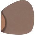 Dubbelzijdige Recycled Leren Placemat 37x44 cm, Nupo Truffel/Oude Roos