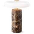 Oplaadbare Lamp H21 cm, Dark Emperador/Opal