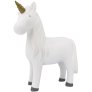 Eenhoorn H15,5 cm, Wit/Goud